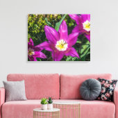 Fleurs violettes et jaunes afficher impression de (Insitu(Salon))