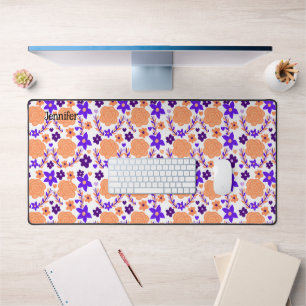 Fleurs violettes Et Oranges