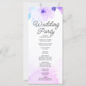 Fleurs violettes et verdure Programme de mariage b (Dos)