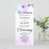 Fleurs violettes et verdure Programme de mariage b (Debout devant)