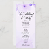 Fleurs violettes et verdure Programme de mariage v (Dos)