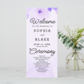Fleurs violettes et verdure Programme de mariage v (Debout devant)