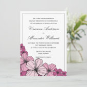 FLEURS VIOLETTES | FAIRE-PART DE MARIAGE (Debout devant)