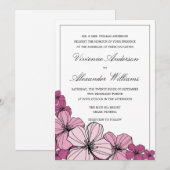 FLEURS VIOLETTES | FAIRE-PART DE MARIAGE (Devant / Derrière)