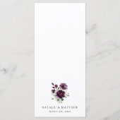 Fleurs violettes, fleurs de prunier, Boho, Menu de (Dos)