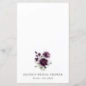 Fleurs violettes, fleurs de prunier, Menu de la Ba (Dos)