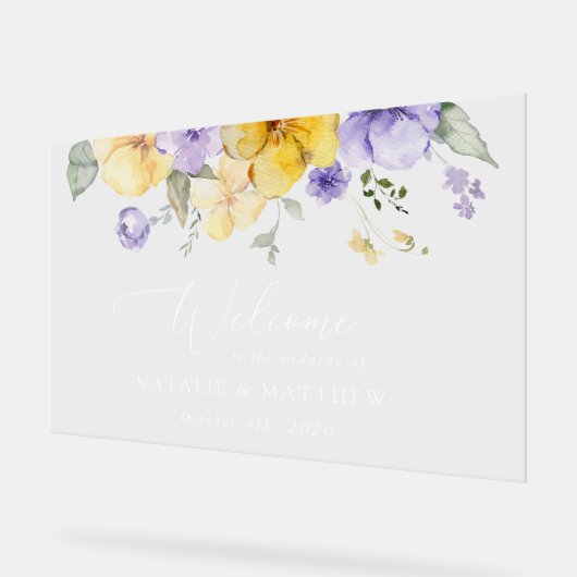 Fleurs violettes, Fleurs Jaunes, Accueil Mariage (Angle)