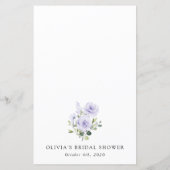 Fleurs violettes, Fleurs Lilac, Menu Fête des mari (Dos)