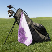 Fleurs violettes Flourish Golf Serviette (Vert)