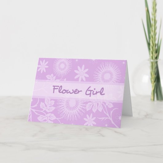 Fleurs violettes Flower Invitation Card (Devant)