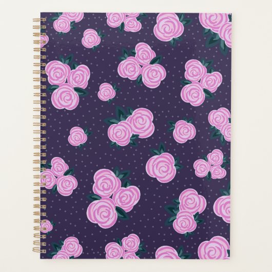 Fleurs violettes foncées vintage (Devant)