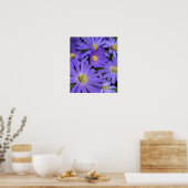 Fleurs violettes Imprimer Bleu Faisceaux Poster d' (Cuisine)