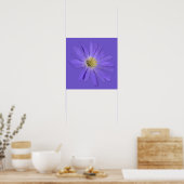 Fleurs violettes Imprimer Bleu Faisceaux Poster d' (Cuisine)