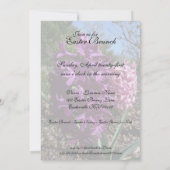 Fleurs violettes Invitations de Brunch de Pâques (Dos)