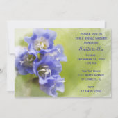 Fleurs violettes Jardin Douche nuptiale Invitation (Devant)