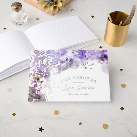 Fleurs violettes Lilac Célébration de la vie (Recto ouvert)