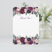 Fleurs Violettes Luxuriantes | Cartes de Remerciem (Debout devant)