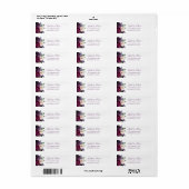 Fleurs violettes luxuriantes | Étiquette d'adresse (Feuille entière)