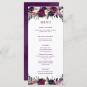 Fleurs violettes luxuriantes | Menu Mariage romant (Devant / Derrière)