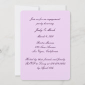 Fleurs violettes Mason Jars Engagement Invitation (Dos)