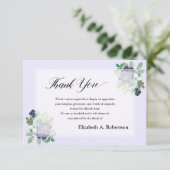 Fleurs violettes Merci funéraire (Debout devant)