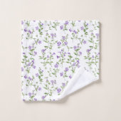 Fleurs violettes minimalistes (Gant de toilette)