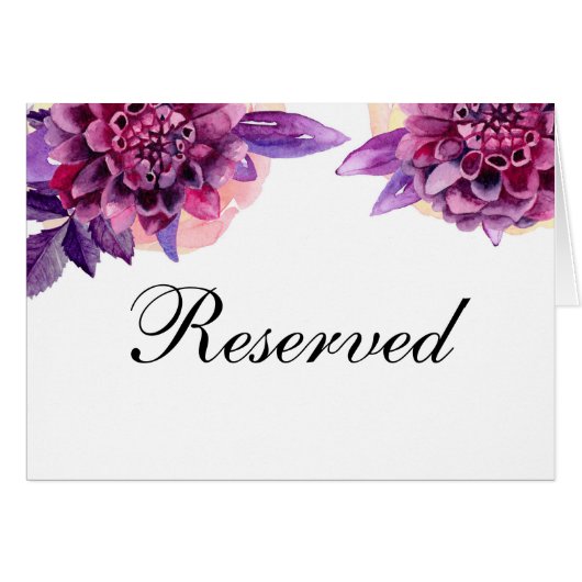 Fleurs violettes. Panneau de mariage réservé aux f (Devant Horizontal)