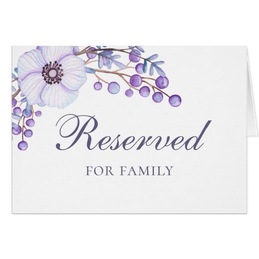 Fleurs violettes. Panneau de mariage réservé pour (Devant Horizontal)