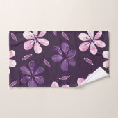 Fleurs violettes peintes à la main (Serviette à main)