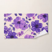 Fleurs violettes peintes à la main (Serviette à main)