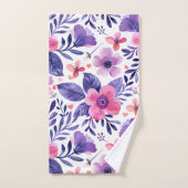 Fleurs violettes peintes à la main (Serviette à main)