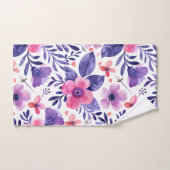 Fleurs violettes peintes à la main (Serviette à main)