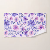 Fleurs violettes peintes à la main (Serviette à main)