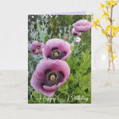Fleurs violettes Photos Poppy Floral Carte Anniver (Fleur jaune)