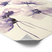 Fleurs violettes Premium 5x7 Poster de toile en gl (Coin)