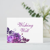 Fleurs violettes qui souhaitent bien. Carte d'inse (Debout devant)