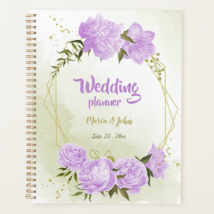 fleurs violettes romantiques verdure mariage