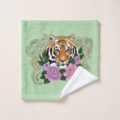 Fleurs violettes roses de henné Tigere (Gant de toilette)