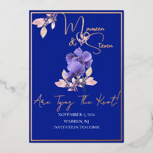 Fleurs violettes Royal Blue Enregistrer La Carte F