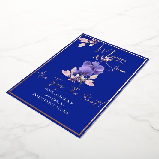 Fleurs violettes Royal Blue Enregistrer La Carte F (Rotation)