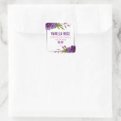 Fleurs violettes sur les Étiquettes de produits bl (Sac)