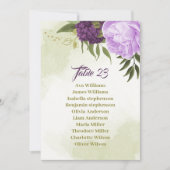 fleurs violettes vert feuille carte de siège (Devant)