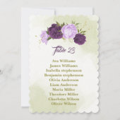 fleurs violettes vert feuille carte de siège (Devant)