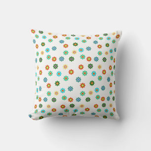Fleurs vives colorées Motif Coussin de coussin