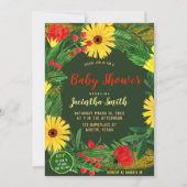 Fleurs vives Tropical Baby shower Invitation (Devant)