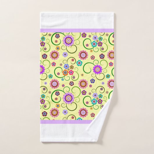 Fleurs Whimsical (Serviette à main)
