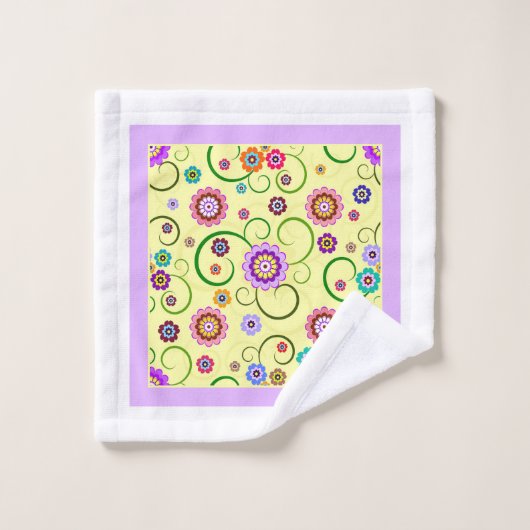 Fleurs Whimsical (Gant de toilette)