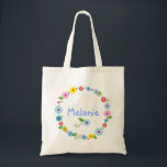 Fleurs Whimsical avec votre sac de nom<br><div class="desc">Fleurs Whimsical avec votre sac de nom,  dessin vectoriel réalisé par l'artiste hollandais Ans Collijn</div>