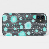 Fleurs Whimsical en Turquoise iPhone 5 Coque (Dos (Horizontal))