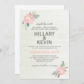 Fleurs Whimsical - Faire-part de mariage (Devant / Derrière)